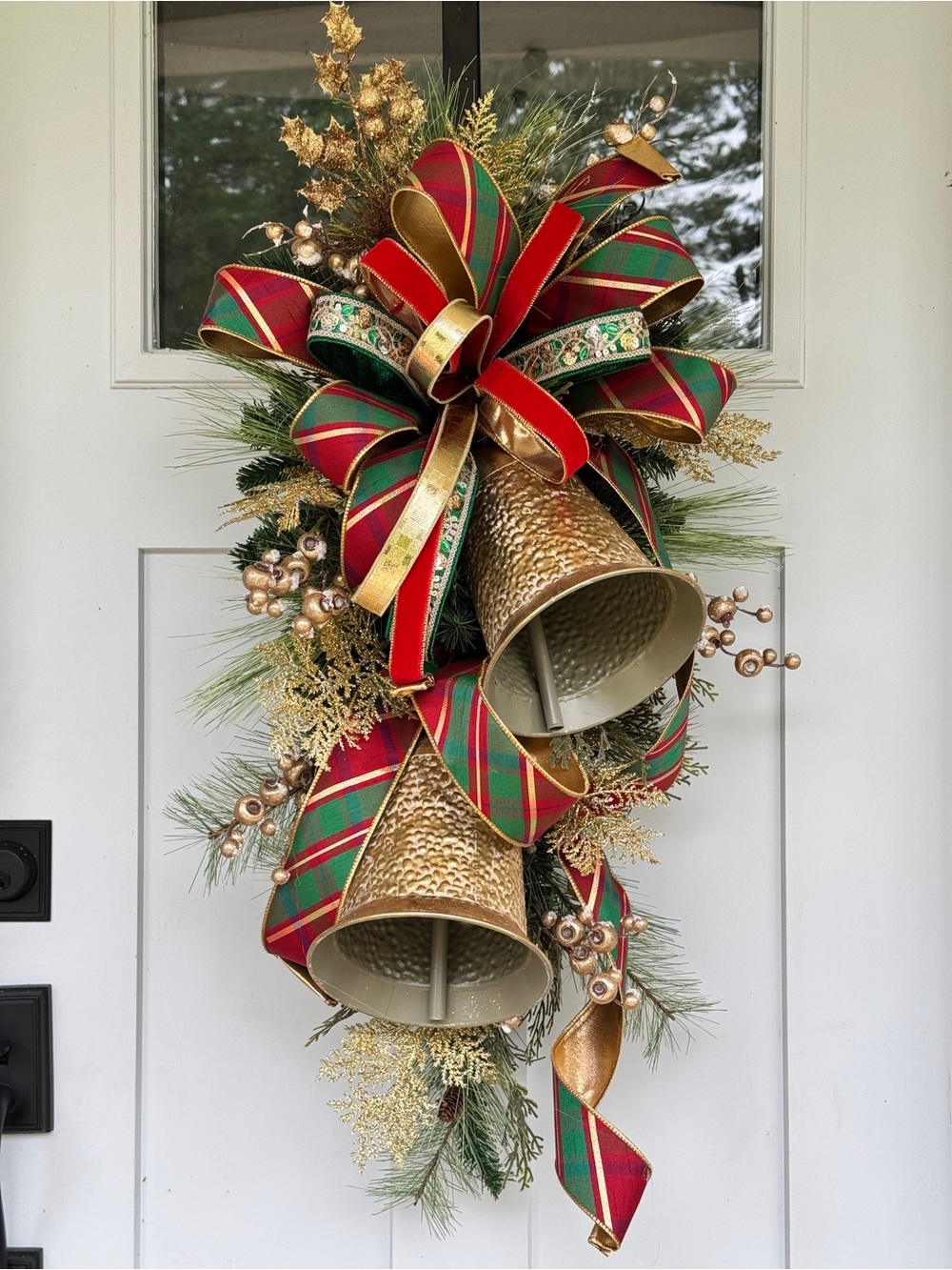 All Season Elegance Gold Bell Wreath